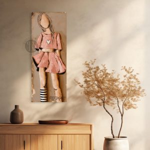 Girl with white heart