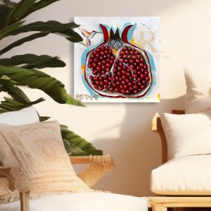 Pomegranate and Hummingbird