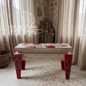 Original Painted Wooden Bench